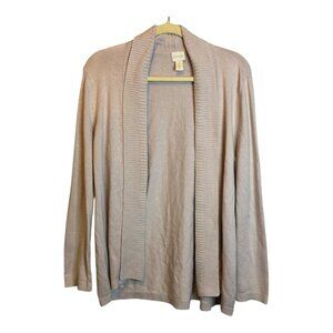 Chico's Sweater Women's Size Large Cardigan Open Front Office Pink Chico's 2